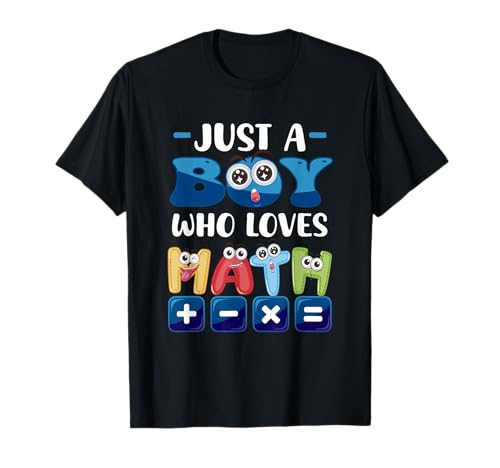 Just A Boy Who Loves Mathematik Cartoon-Stil lustige Zahlen T-Shirt Just A Boy Who Loves Mathematik Cartoon-Stil lustige Zahlen T-Shirt von Just A Boy Who Loves Math Cartoon Numbers