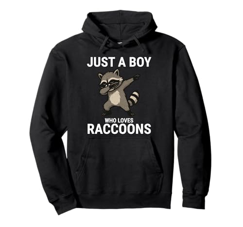 Just A Boy Who Loves Raccoons Cute Raccoon Dabbing Pullover Hoodie von Just A Boy Who Loves Raccoons Cute Raccoon Apparel