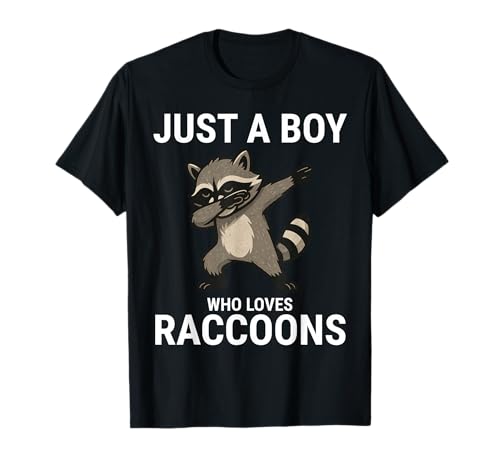 Just A Boy Who Loves Raccoons Cute Raccoon Dabbing T-Shirt von Just A Boy Who Loves Raccoons Cute Raccoon Apparel