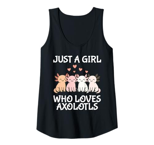 Damen Just A Girl Who Loves Axolotls Cute Axolotl Tank Top Damen Just A Girl Who Loves Axolotls Cute Axolotl Tank Top von Just A Girl Who Loves Axolotls Axolotl Apparel