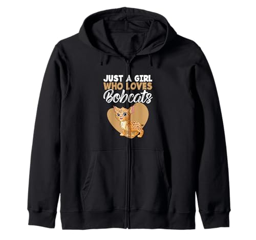 Wild Cat Lover Bobcat Feline Nur EIN Mädchen, das Rotluchse liebt Kapuzenjacke Wild Cat Lover Bobcat Feline Nur EIN Mädchen, das Rotluchse liebt Kapuzenjacke von Just A Girl Who Loves Bobcats Gift