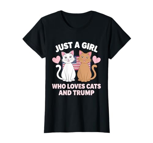 Just Girl Who Loves Cats Trump Katzenliebhaber T-Shirt von Just A Girl Who Loves Cats And Trump Vibes