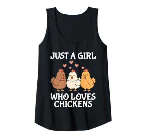 Damen Just A Girl Who Loves Chickens Cute Chicken Tank Top von Just A Girl Who Loves Chickens Chicken Apparel