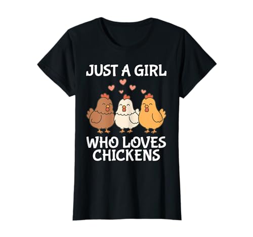 Just A Girl Who Loves Chickens Cute Chicken T-Shirt Just A Girl Who Loves Chickens Cute Chicken T-Shirt von Just A Girl Who Loves Chickens Chicken Apparel