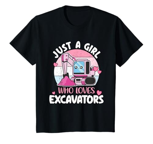 Kinder Just A Girl Who Loves Bagger Kids Womans Bagger Lover T-Shirt Kinder Just A Girl Who Loves Bagger Kids Womans Bagger Lover T-Shirt von Just A Girl Who Loves Excavators Kids Digger Lover