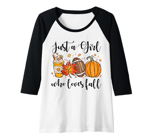 Damen Just A Girl Who Loves Herbst Fußball Kürbis Cozy Autumn Leaf Raglan Damen Just A Girl Who Loves Herbst Fußball Kürbis Cozy Autumn Leaf Raglan von Just A Girl Who Loves Fall Football Pumpkin Autumn