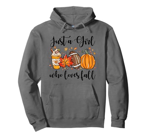 Just A Girl Who Loves Herbst Fußball Kürbis Cozy Autumn Leaf Pullover Hoodie Just A Girl Who Loves Herbst Fußball Kürbis Cozy Autumn Leaf Pullover Hoodie von Just A Girl Who Loves Fall Football Pumpkin Autumn