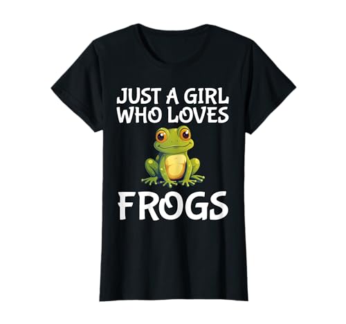 Just A Girl Who Loves Frogs Cute Frog T-Shirt Just A Girl Who Loves Frogs Cute Frog T-Shirt von Just A Girl Who Loves Frogs Frog Apparel