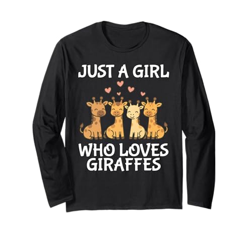 Just A Girl Who Loves Giraffes Cute Women Langarmshirt Just A Girl Who Loves Giraffes Cute Women Langarmshirt von Just A Girl Who Loves Giraffes Cute Giraffe