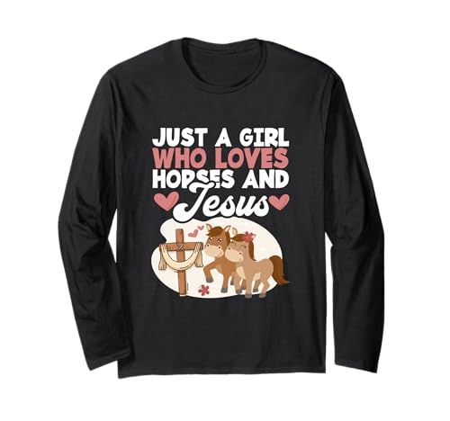 Religiöser Pferdeliebhaber Just A Girl Who Loves Horses and Jesus Langarmshirt Religiöser Pferdeliebhaber Just A Girl Who Loves Horses and Jesus Langarmshirt von Just A Girl Who Loves Horses And Jesus Gift