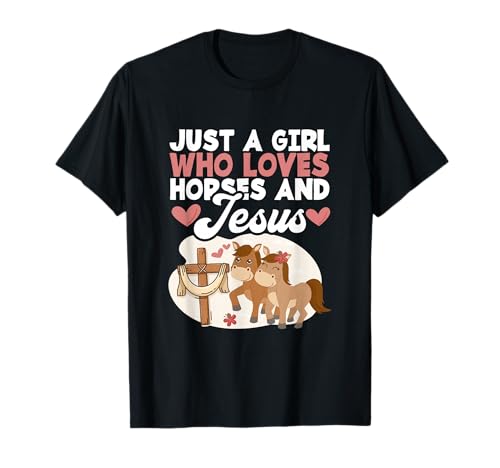 Religiöser Pferdeliebhaber Just A Girl Who Loves Horses and Jesus T-Shirt Religiöser Pferdeliebhaber Just A Girl Who Loves Horses and Jesus T-Shirt von Just A Girl Who Loves Horses And Jesus Gift