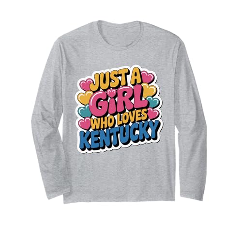 Just A Girl Who Loves Kentucky, Women's Girls Cute Kentucky Langarmshirt Just A Girl Who Loves Kentucky, Women's Girls Cute Kentucky Langarmshirt von Just A Girl Who Loves Kentucky Apparel and Gifts