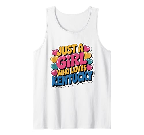 Just A Girl Who Loves Kentucky, Women's Girls Cute Kentucky Tank Top Just A Girl Who Loves Kentucky, Women's Girls Cute Kentucky Tank Top von Just A Girl Who Loves Kentucky Apparel and Gifts