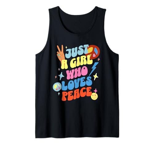 Just A Girl Who Loves Peace Retro Damen 70er Jahre Hippie-Design Tank Top Just A Girl Who Loves Peace Retro Damen 70er Jahre Hippie-Design Tank Top von Just A Girl Who Loves Peace Hippy Retro Graphic