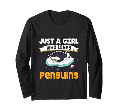 Pinguinliebhaber Fluglose Vögel Just A Girl Who Loves Pinguin Langarmshirt Pinguinliebhaber Fluglose Vögel Just A Girl Who Loves Pinguin Langarmshirt von Just A Girl Who Loves Penguins Bird Gift