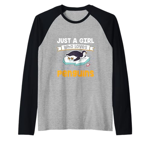 Pinguinliebhaber Fluglose Vögel Just A Girl Who Loves Pinguin Raglan Pinguinliebhaber Fluglose Vögel Just A Girl Who Loves Pinguin Raglan von Just A Girl Who Loves Penguins Bird Gift