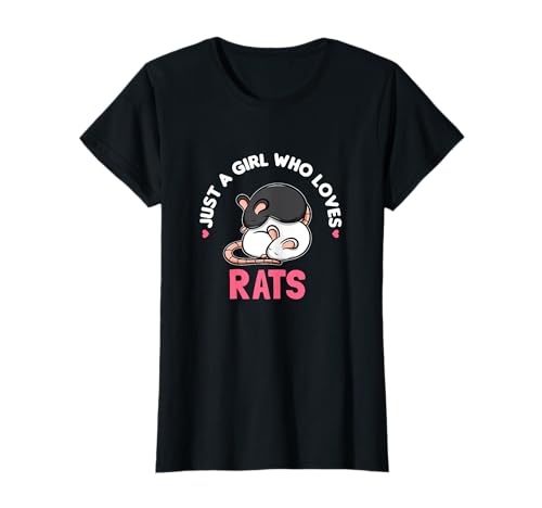 Just A Girl Who Loves Rats Kawaii Ratte Ratten Spruch T-Shirt Just A Girl Who Loves Rats Kawaii Ratte Ratten Spruch T-Shirt von Just A Girl Who Loves Rats Nager Nagetier Haustier