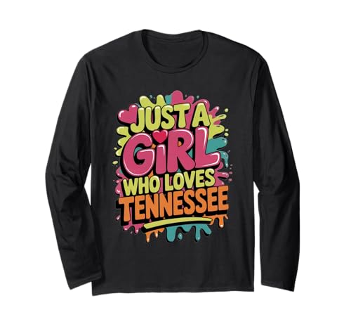 Just A Girl Who Loves Tennessee, Women's Cute Langarmshirt von Just A Girl Who Loves Tennessee Apparel and Gifts