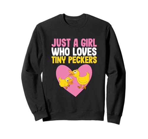 Lustiger Hühnerbauer, nur EIN Mädchen, das kleine Schwänze liebt Sweatshirt Lustiger Hühnerbauer, nur EIN Mädchen, das kleine Schwänze liebt Sweatshirt von Just A Girl Who Loves Tiny Peckers Chicken Gift