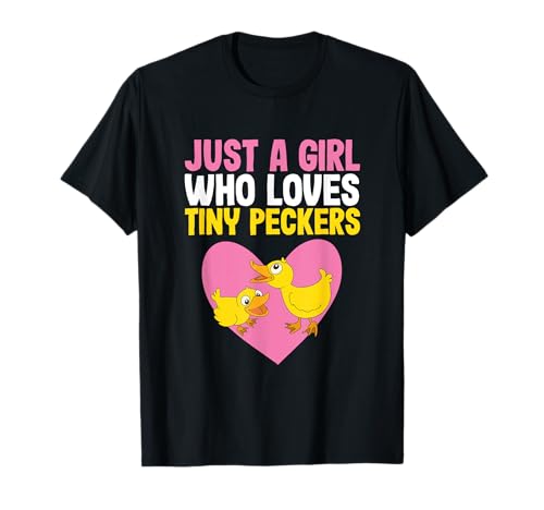 Lustiger Hühnerbauer, nur EIN Mädchen, das kleine Schwänze liebt T-Shirt Lustiger Hühnerbauer, nur EIN Mädchen, das kleine Schwänze liebt T-Shirt von Just A Girl Who Loves Tiny Peckers Chicken Gift