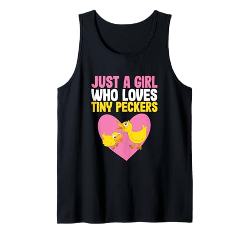 Lustiger Hühnerbauer, nur EIN Mädchen, das kleine Schwänze liebt Tank Top Lustiger Hühnerbauer, nur EIN Mädchen, das kleine Schwänze liebt Tank Top von Just A Girl Who Loves Tiny Peckers Chicken Gift