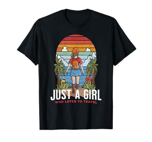 Just A Girl Who Loves To Travel Tees für Frauen Nomad T-Shirt von Just A Girl Who Loves To Travel Tee Co.