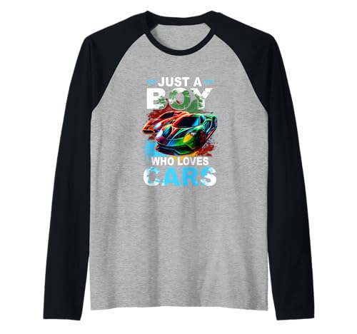 Just Boy Who Loves Cars Cool Sleek Sportwagen-Enthusiast Raglan von Just Boy Who Loves Cars Sleek s Car