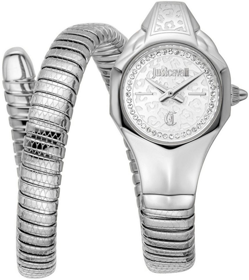 Just Cavalli Time Quarzuhr Fiore JC1L354M0015, Armbanduhr, Damenuhr, Edelstahlarmband, analog, Kristallsteine von Just Cavalli Time