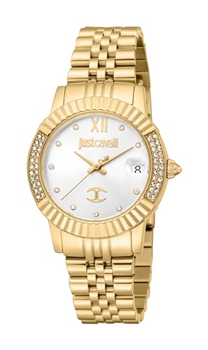 Just Cavalli Damen Analog Quarz Uhr mit Edelstahl Armband JC1L199M0025 von Just Cavalli