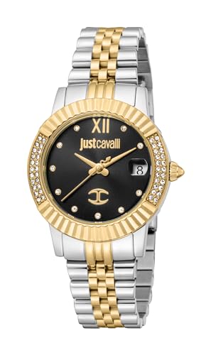 Just Cavalli Damen Analog Quarz Uhr mit Edelstahl Armband JC1L199M0065 von Just Cavalli