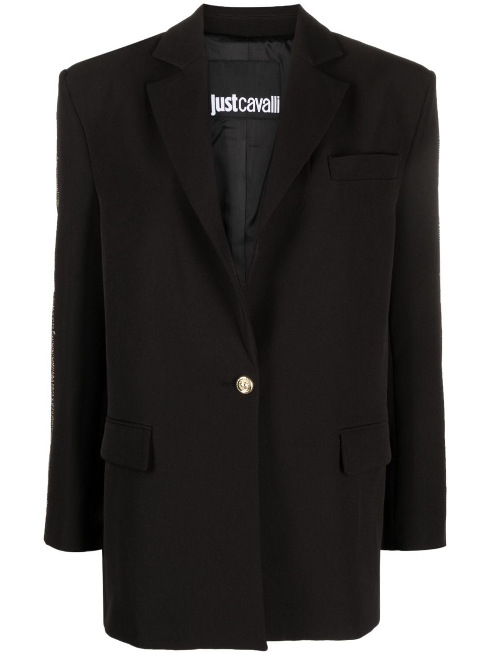 Just Cavalli Blazer mit Logo-Print - Schwarz von Just Cavalli