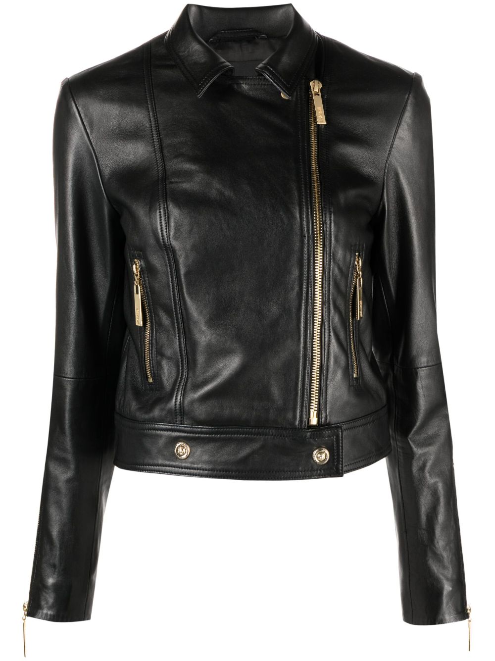 Just Cavalli Bomberjacke aus Leder - Schwarz von Just Cavalli