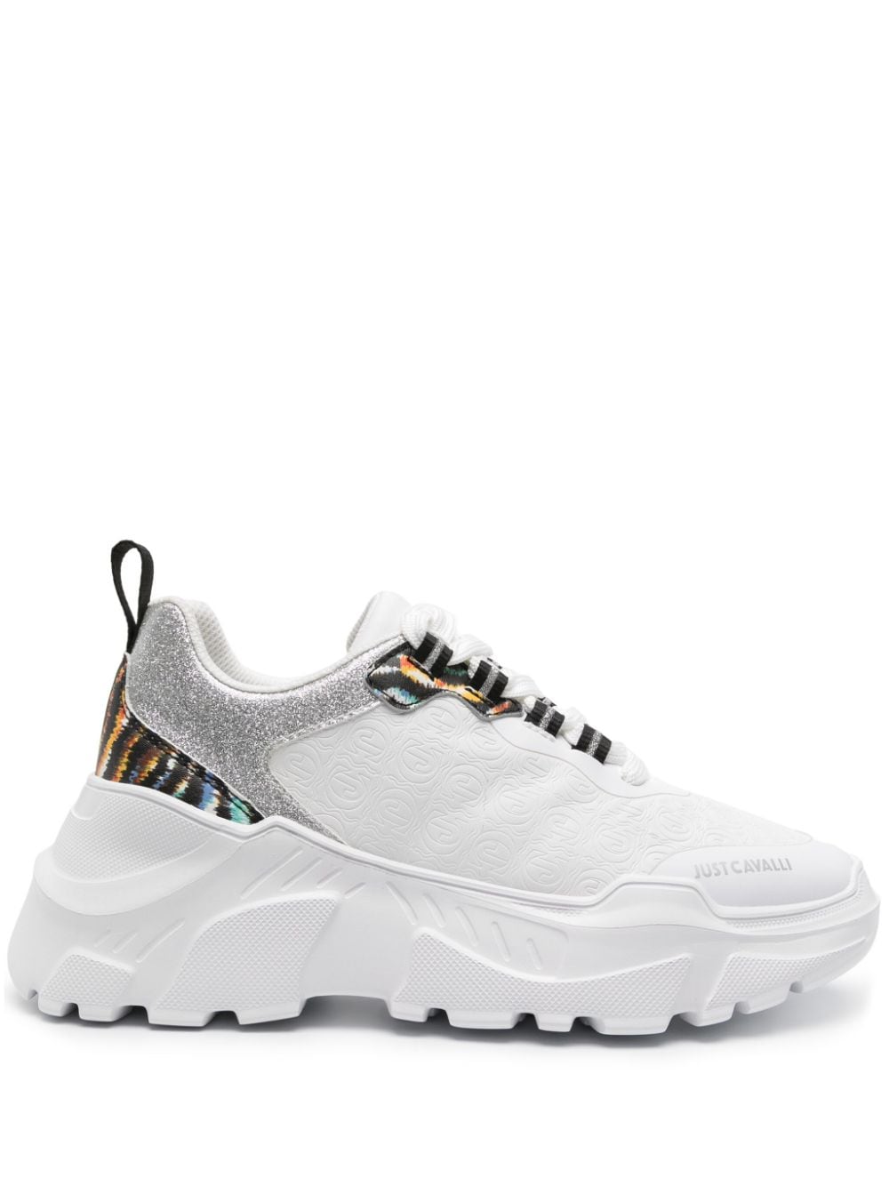 Just Cavalli Chunky Sneakers mit Monogramm - Weiß von Just Cavalli