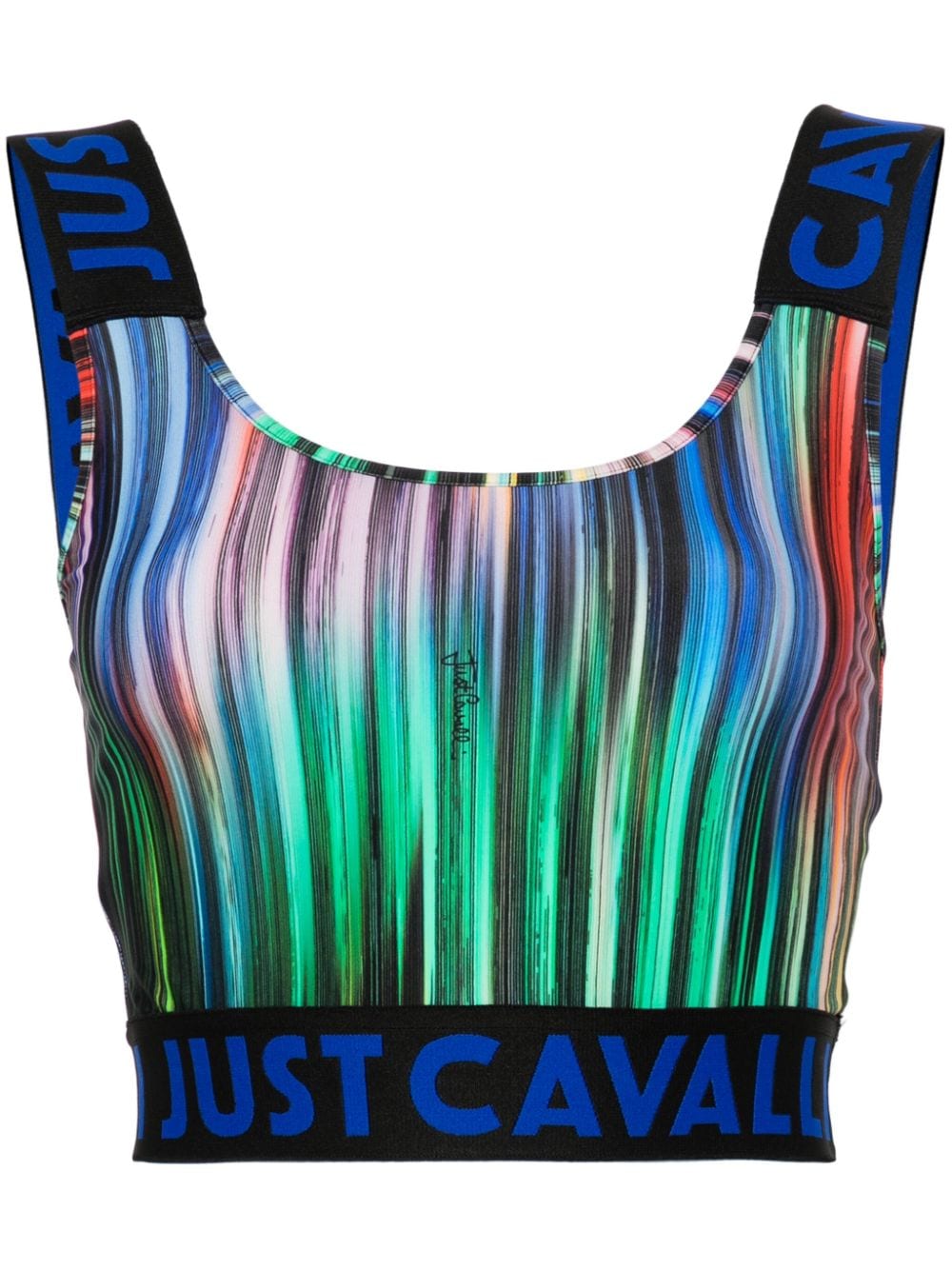 Just Cavalli Cropped-Top mit Print - Blau von Just Cavalli