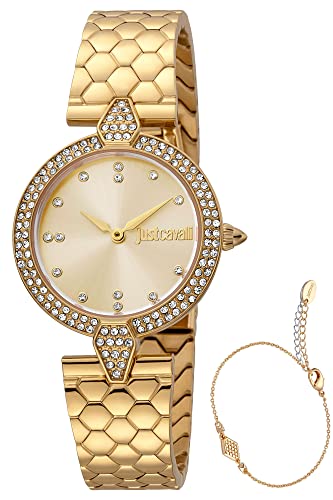Just Cavalli Damen Analog Quarz Uhr mit Edelstahl Armband JC1L159M0055 von Just Cavalli