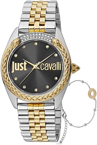 Just Cavalli Damen Analog Quarz Uhr mit Edelstahl Armband JC1L195M0105 von Just Cavalli