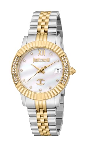 Just Cavalli Damen Analog Quarz Uhr mit Edelstahl Armband JC1L199M0055 von Just Cavalli