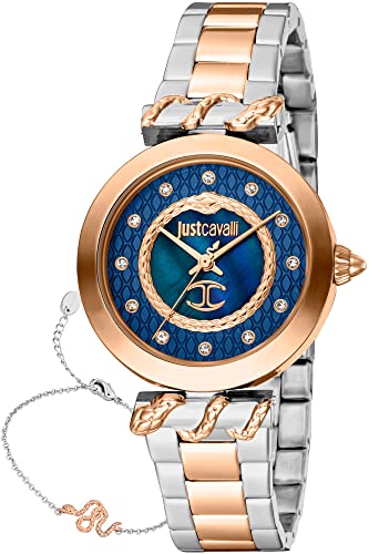 Just Cavalli Damen Analog Quarz Uhr mit Edelstahl Armband JC1L257M0085 von Just Cavalli