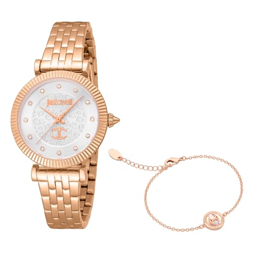 Just Cavalli Damen Analog Quarz Uhr mit Edelstahl Armband JC1L266M0045 von Just Cavalli