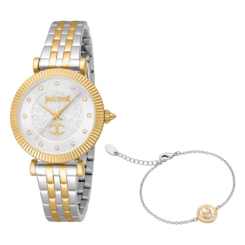 Just Cavalli Damen Analog Quarz Uhr mit Edelstahl Armband JC1L266M0055 von Just Cavalli