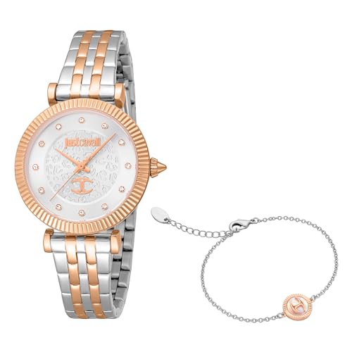 Just Cavalli Damen Analog Quarz Uhr mit Edelstahl Armband JC1L266M0065 von Just Cavalli