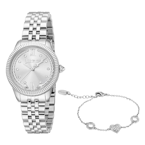 Just Cavalli Damen Analog Quarz Uhr mit Edelstahl Armband JC1L315M0045 von Just Cavalli