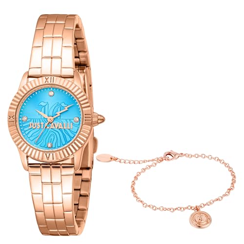 Just Cavalli Damen Analog Quarz Uhr mit Edelstahl Armband JC1L328M0065 von Just Cavalli