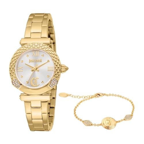 Just Cavalli Damen Analog Quarz Uhr mit Edelstahl Armband JC1L332M0055 von Just Cavalli