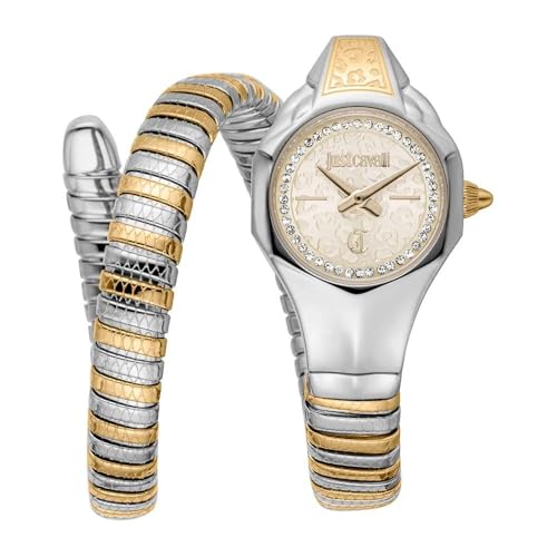 Just Cavalli Damen Analog Quarz Uhr mit Edelstahl Armband JC1L354M0055 von Just Cavalli