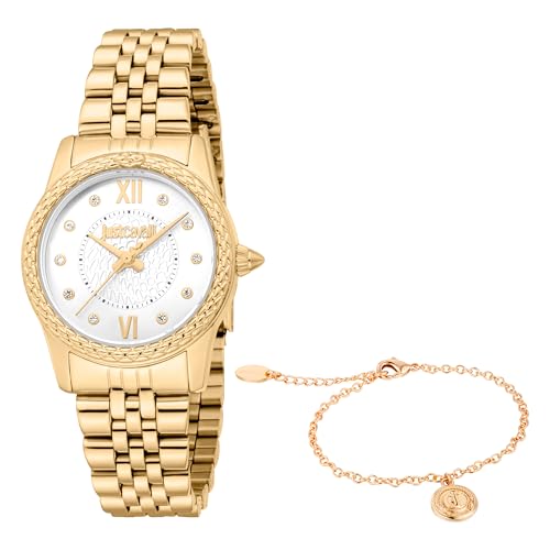 Just Cavalli Damen Analog Quarz Uhr mit Edelstahl Armband JC1L360M0055 von Just Cavalli