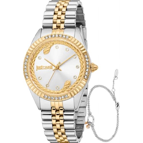 Just Cavalli Damen Analog Quarz Uhr mit Edelstahl Armband JC1L361M0075 von Just Cavalli
