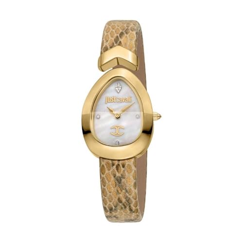 Just Cavalli Damen Analog Quarz Uhr mit Leder Armband JC1L321L0025 von Just Cavalli