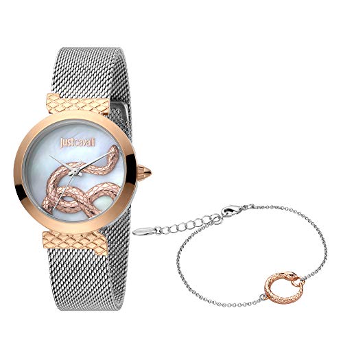 Just Cavalli Damen-Armbanduhr Creazione 2 Analog Quarz Set inkl. Armband JC1L091M0095 von Just Cavalli