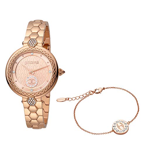 Just Cavalli Damen-Armbanduhr Creazione 3 Analog Quarz Set inkl. Armband JC1L128M0085 von Just Cavalli